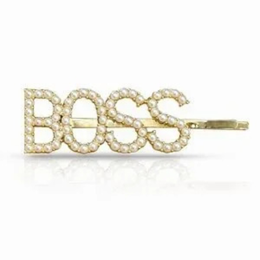 Gold Pearl Hair Clip